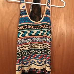 Tribal Tank with Lacy Back